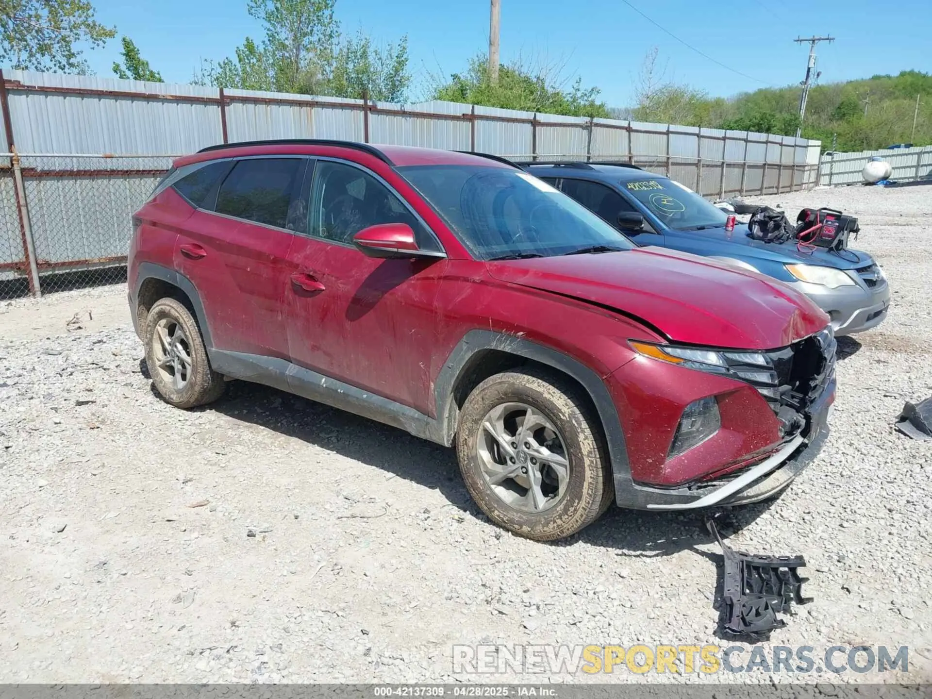 1 Фотография поврежденного автомобиля KM8JBCAE9NU041894 HYUNDAI TUCSON 2022