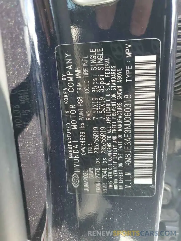 14 Фотография поврежденного автомобиля KM8JE3AE3NU060318 HYUNDAI TUCSON 2022