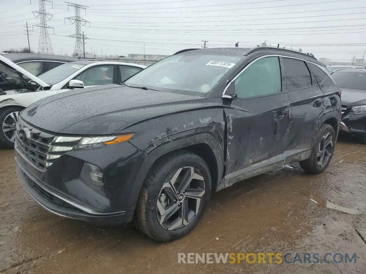 1 Photograph of a damaged car KM8JECA10NU047815 HYUNDAI TUCSON 2022