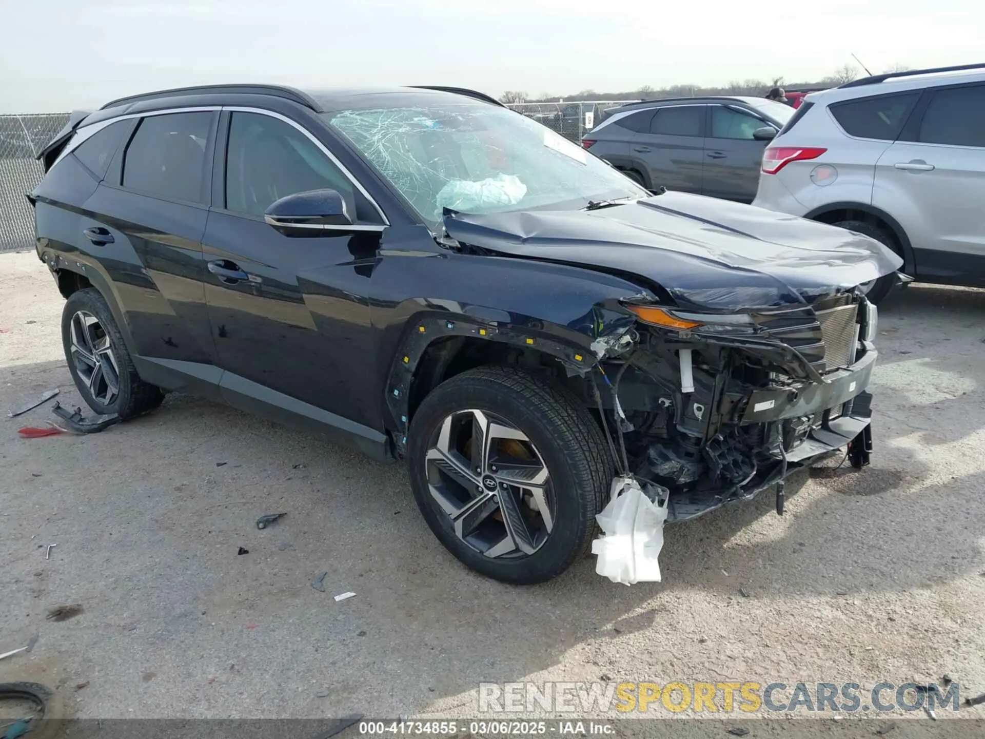 1 Photograph of a damaged car KM8JECAE7NU060192 HYUNDAI TUCSON 2022