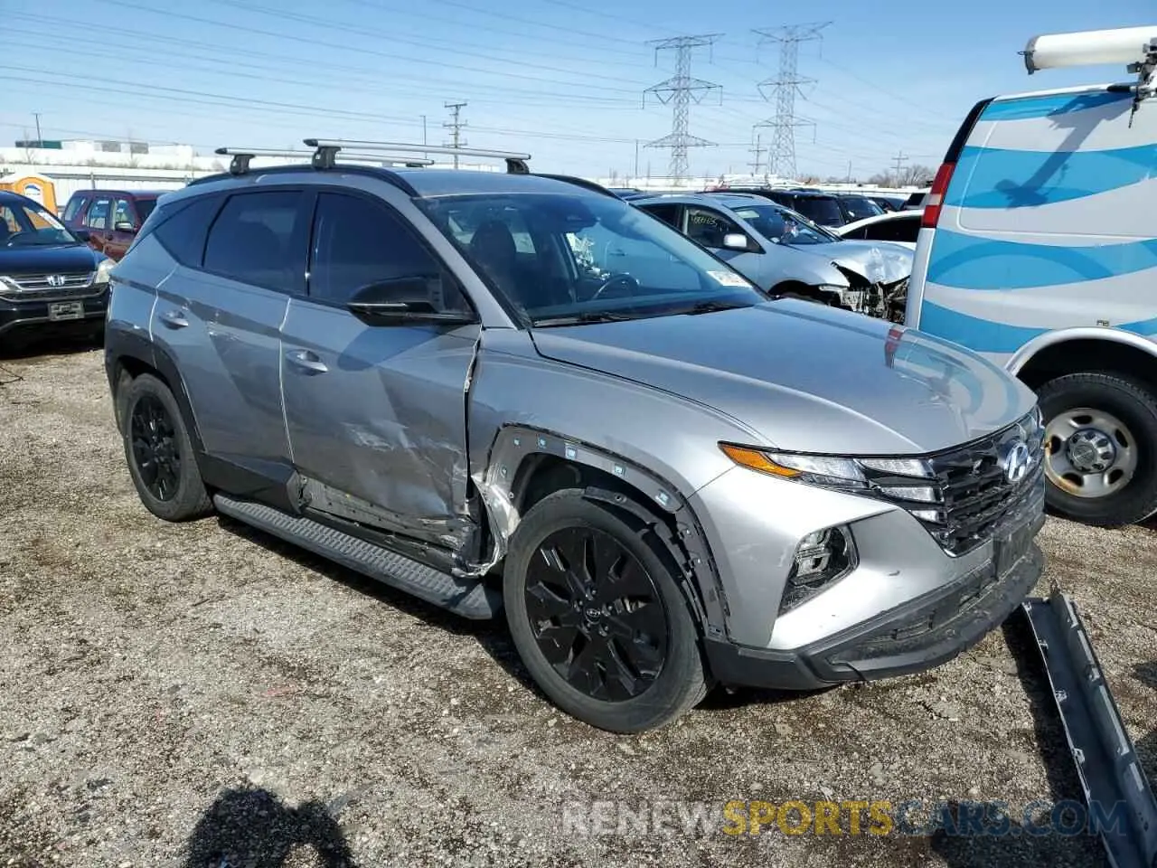 4 Photograph of a damaged car KM8JFCAE1NU155294 HYUNDAI TUCSON 2022
