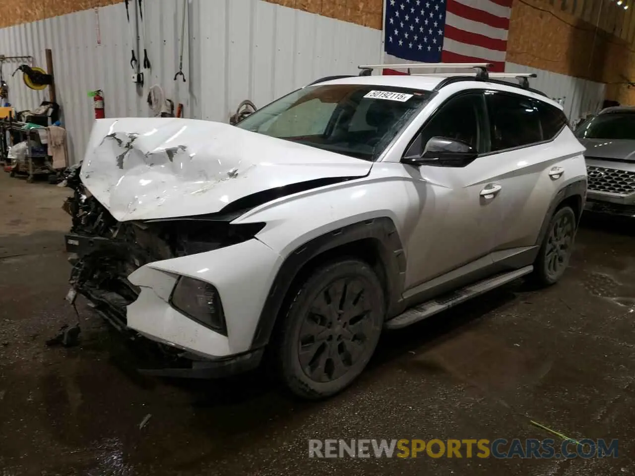 1 Photograph of a damaged car KM8JFCAE8NU107842 HYUNDAI TUCSON 2022