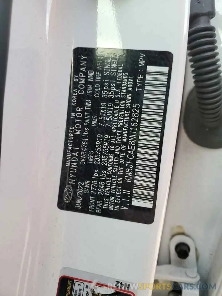 13 Photograph of a damaged car KM8JFCAE8NU162825 HYUNDAI TUCSON 2022