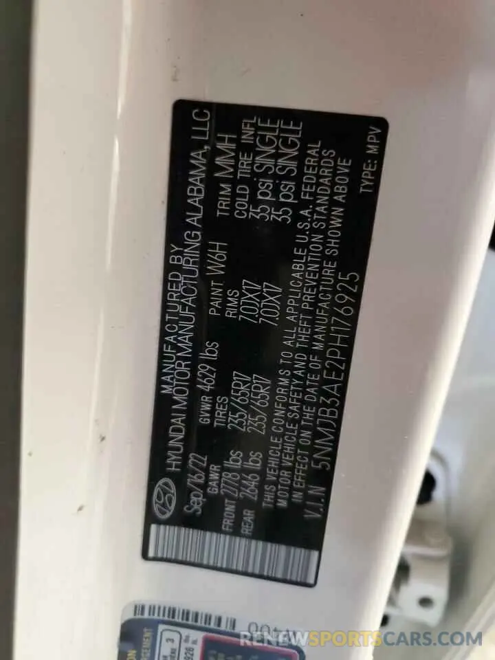 13 Фотография поврежденного автомобиля 5NMJB3AE2PH176925 HYUNDAI TUCSON 2023