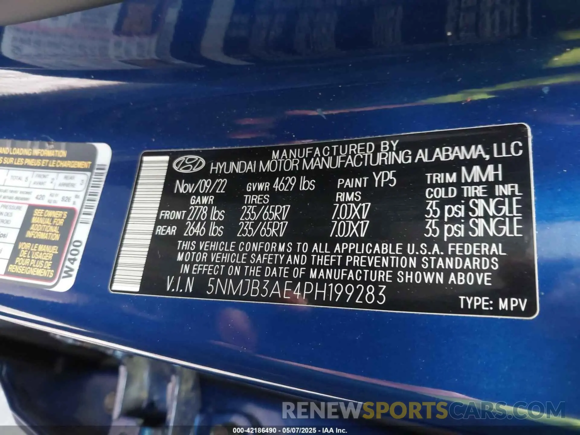 9 Photograph of a damaged car 5NMJB3AE4PH199283 HYUNDAI TUCSON 2023