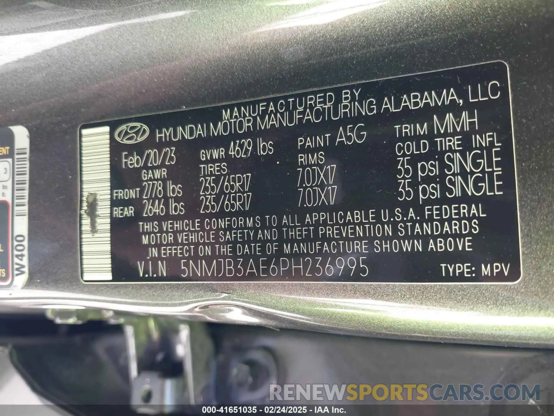 9 Photograph of a damaged car 5NMJB3AE6PH236995 HYUNDAI TUCSON 2023