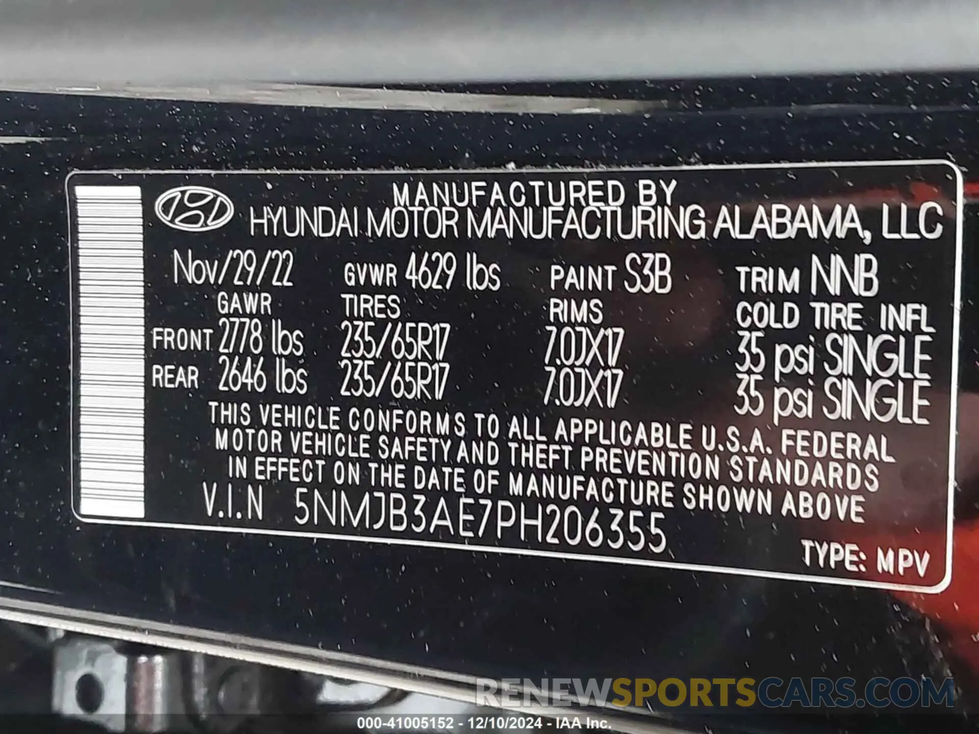 9 Photograph of a damaged car 5NMJB3AE7PH206355 HYUNDAI TUCSON 2023