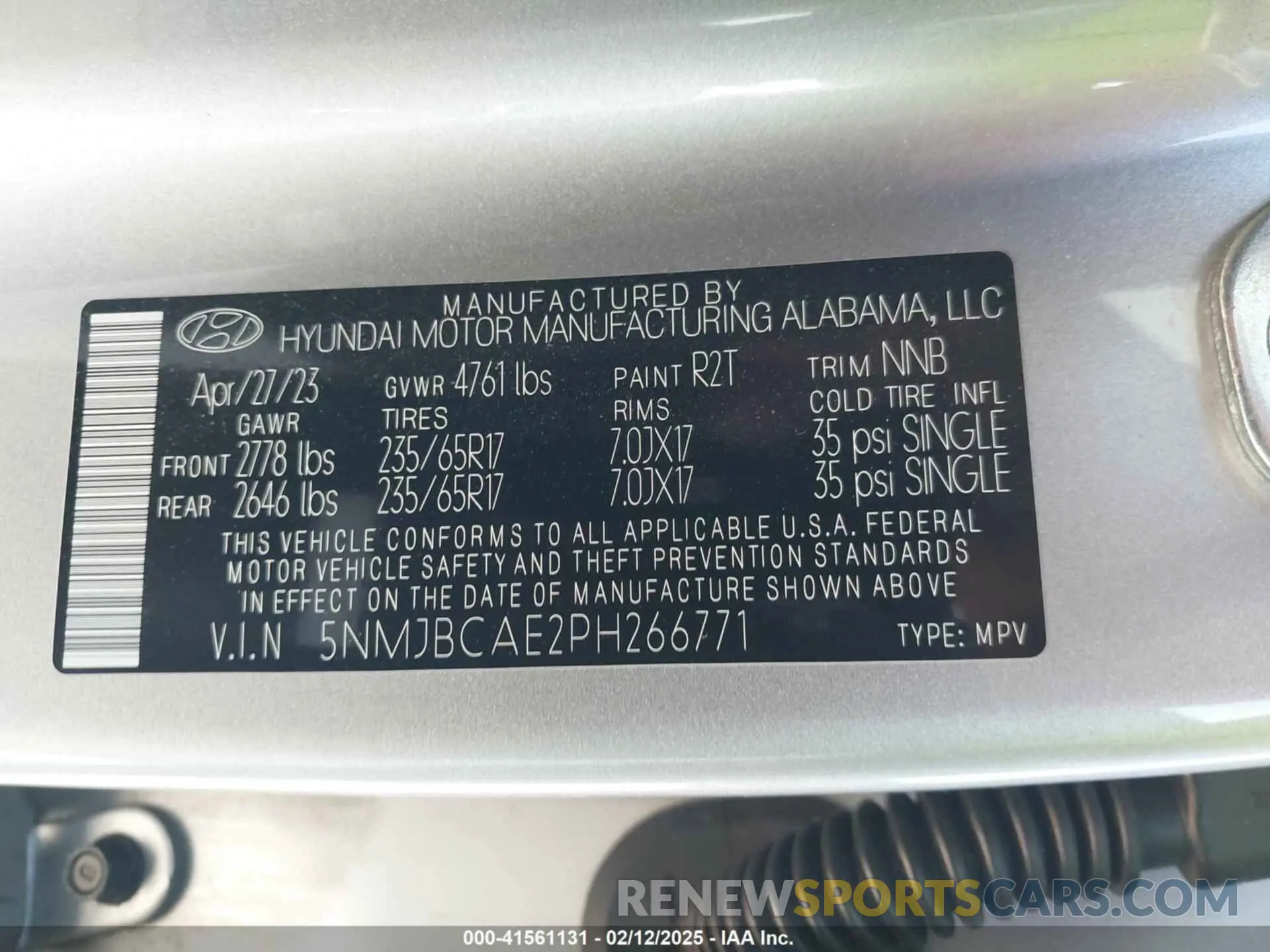 9 Photograph of a damaged car 5NMJBCAE2PH266771 HYUNDAI TUCSON 2023