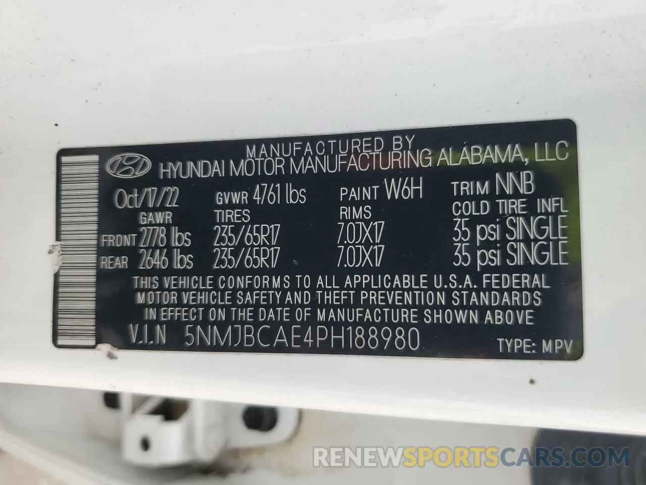 12 Фотография поврежденного автомобиля 5NMJBCAE4PH188980 HYUNDAI TUCSON 2023