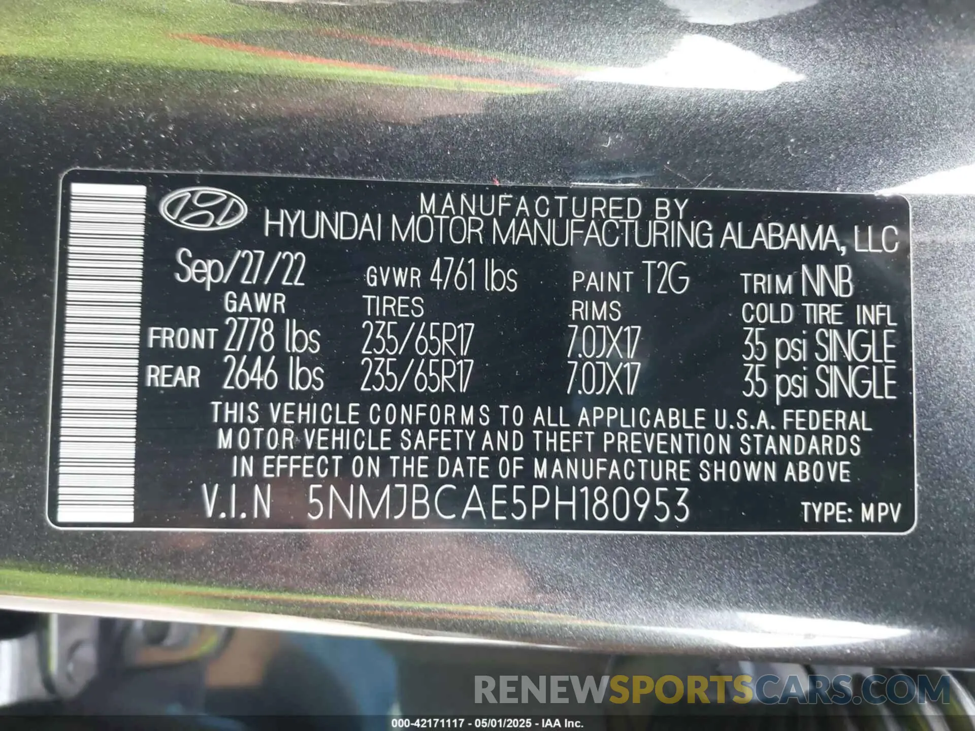 9 Фотография поврежденного автомобиля 5NMJBCAE5PH180953 HYUNDAI TUCSON 2023