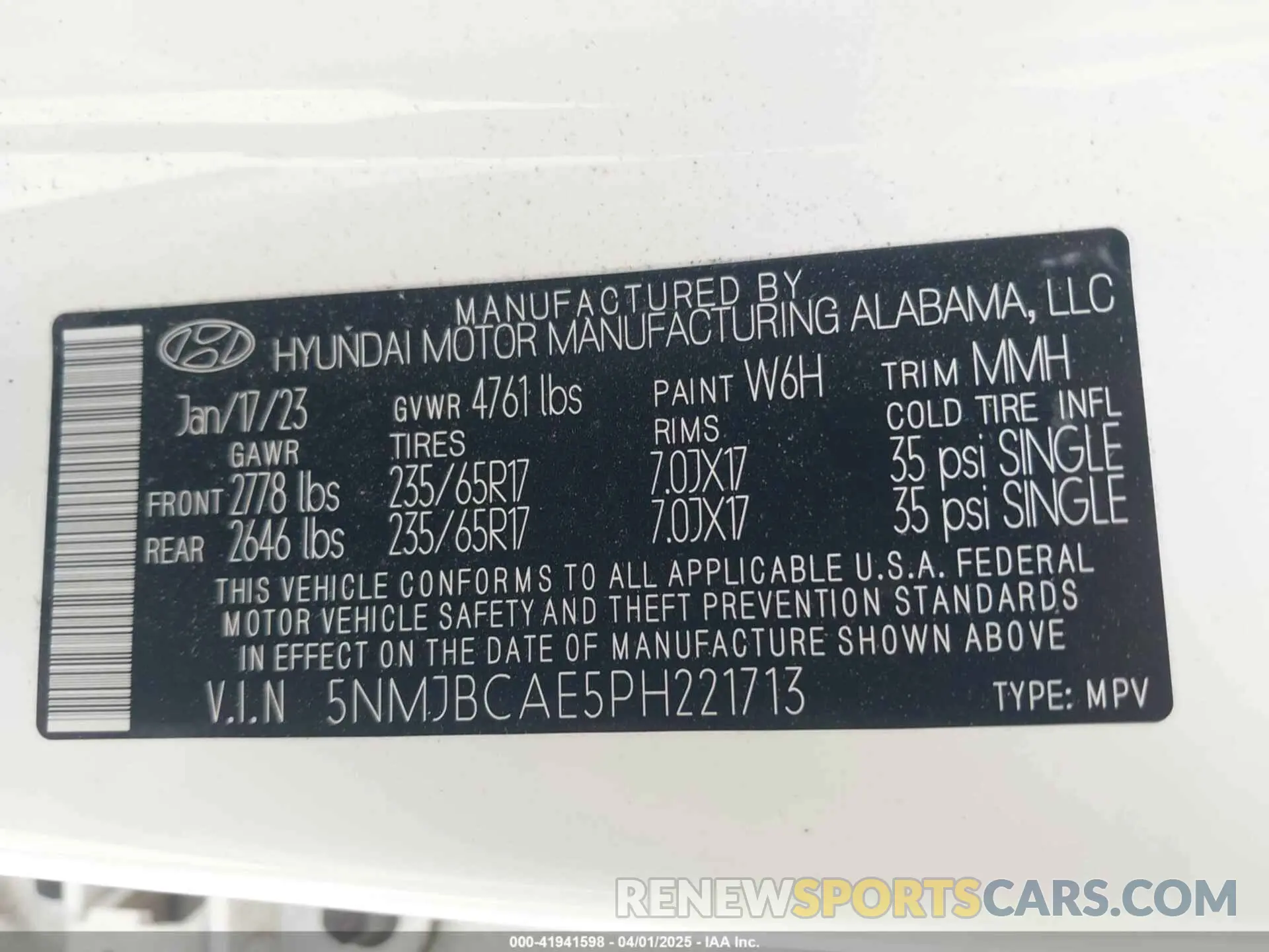 9 Фотография поврежденного автомобиля 5NMJBCAE5PH221713 HYUNDAI TUCSON 2023