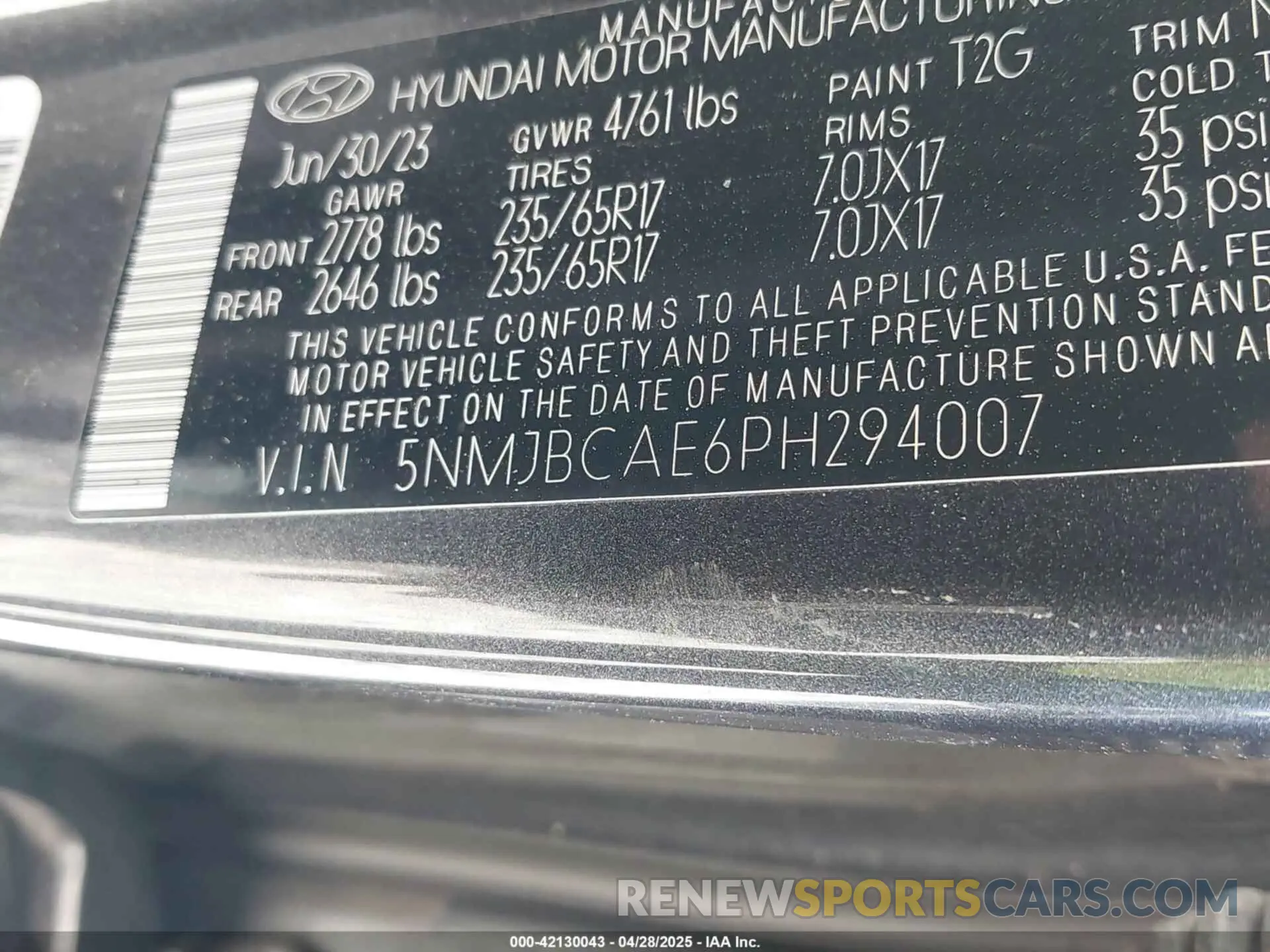 9 Photograph of a damaged car 5NMJBCAE6PH294007 HYUNDAI TUCSON 2023