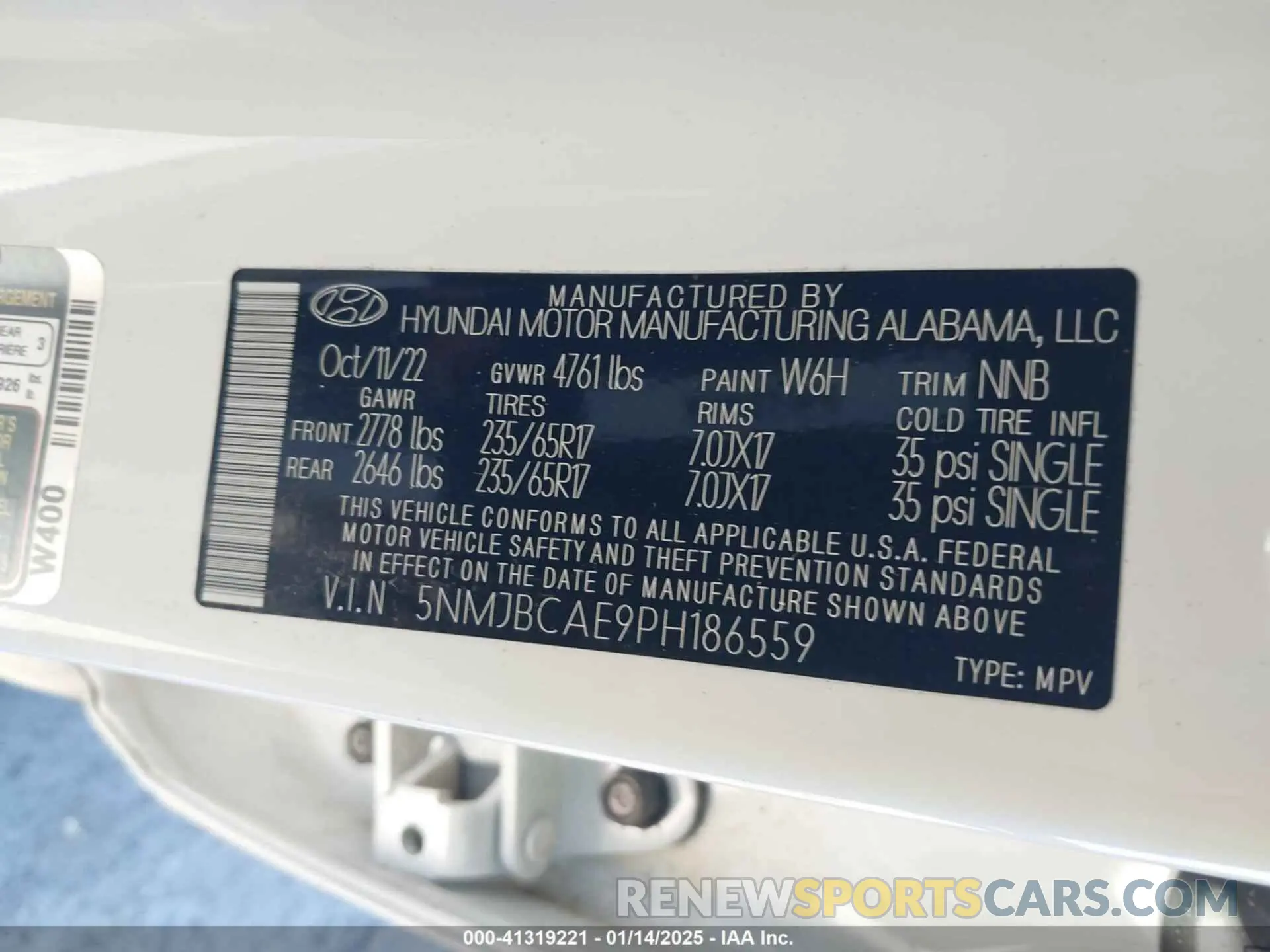 9 Photograph of a damaged car 5NMJBCAE9PH186559 HYUNDAI TUCSON 2023