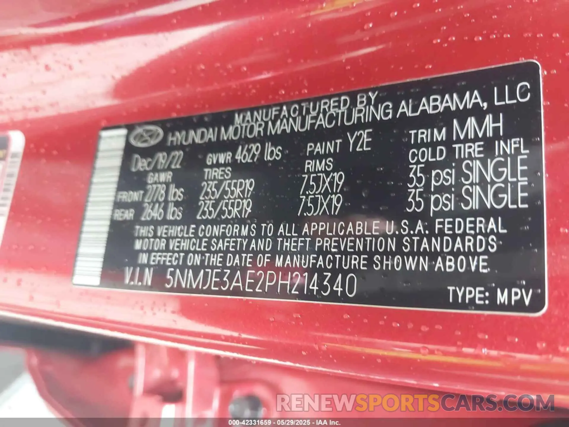 9 Photograph of a damaged car 5NMJE3AE2PH214340 HYUNDAI TUCSON 2023