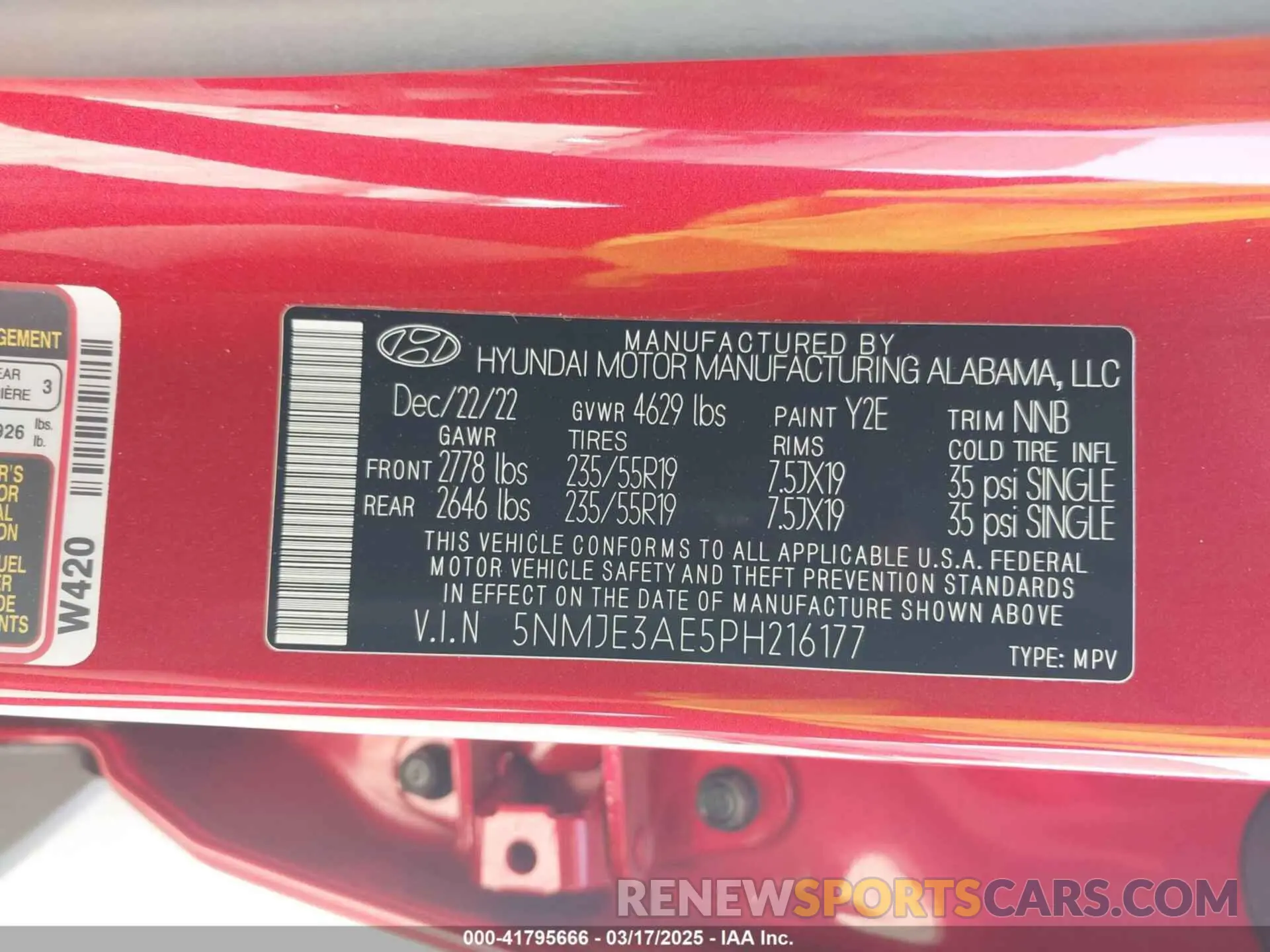 9 Фотография поврежденного автомобиля 5NMJE3AE5PH216177 HYUNDAI TUCSON 2023