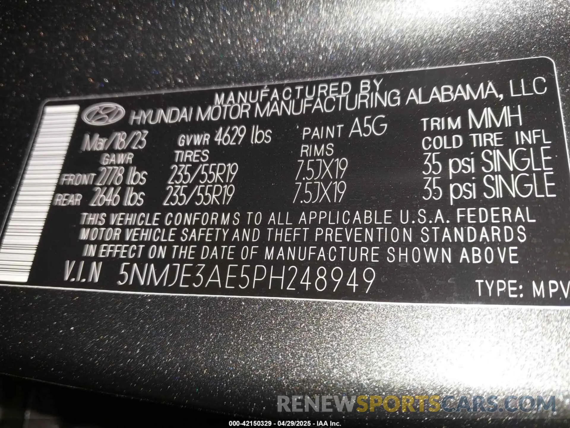 9 Фотография поврежденного автомобиля 5NMJE3AE5PH248949 HYUNDAI TUCSON 2023
