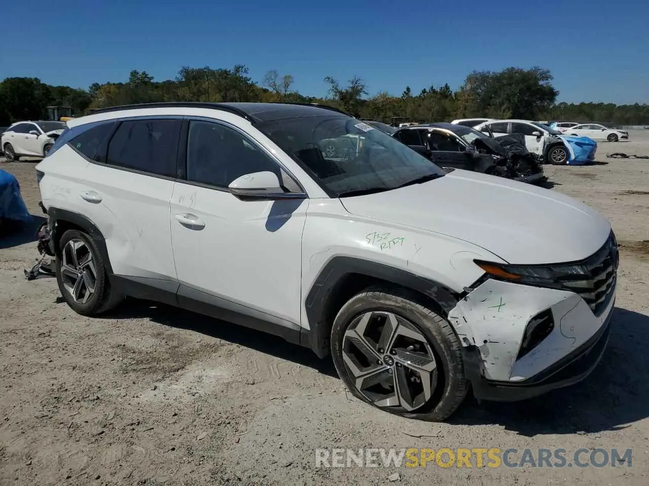 4 Фотография поврежденного автомобиля 5NMJECAE2PH249024 HYUNDAI TUCSON 2023