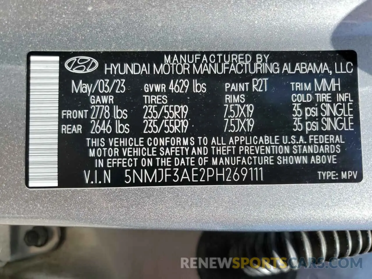 13 Photograph of a damaged car 5NMJF3AE2PH269111 HYUNDAI TUCSON 2023