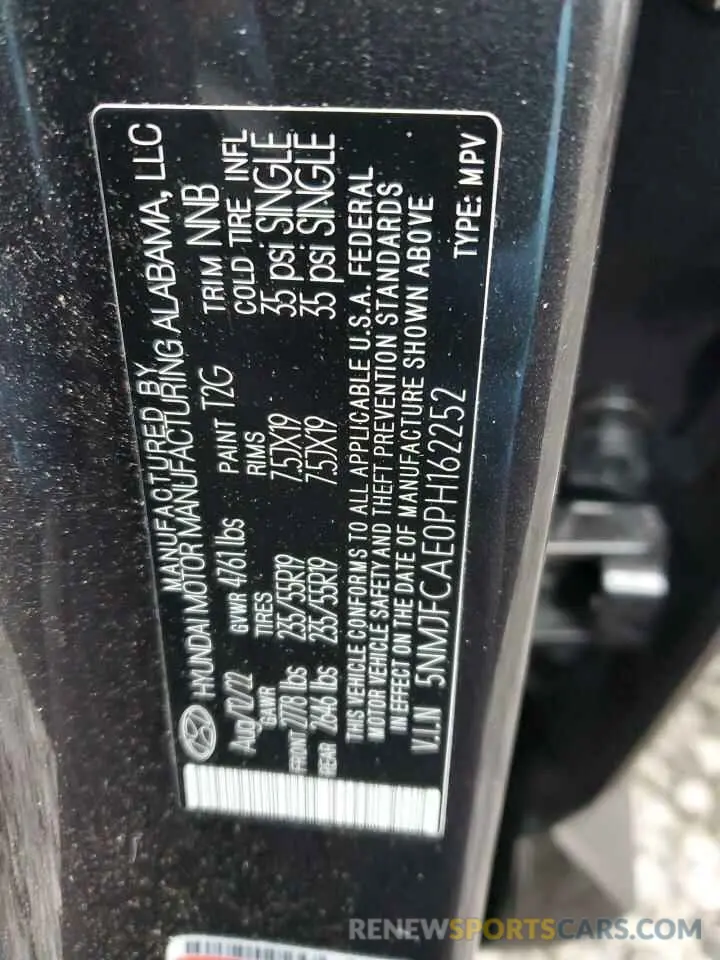12 Photograph of a damaged car 5NMJFCAE0PH162252 HYUNDAI TUCSON 2023
