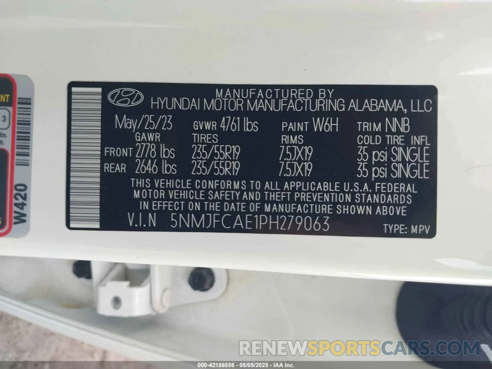 9 Photograph of a damaged car 5NMJFCAE1PH279063 HYUNDAI TUCSON 2023