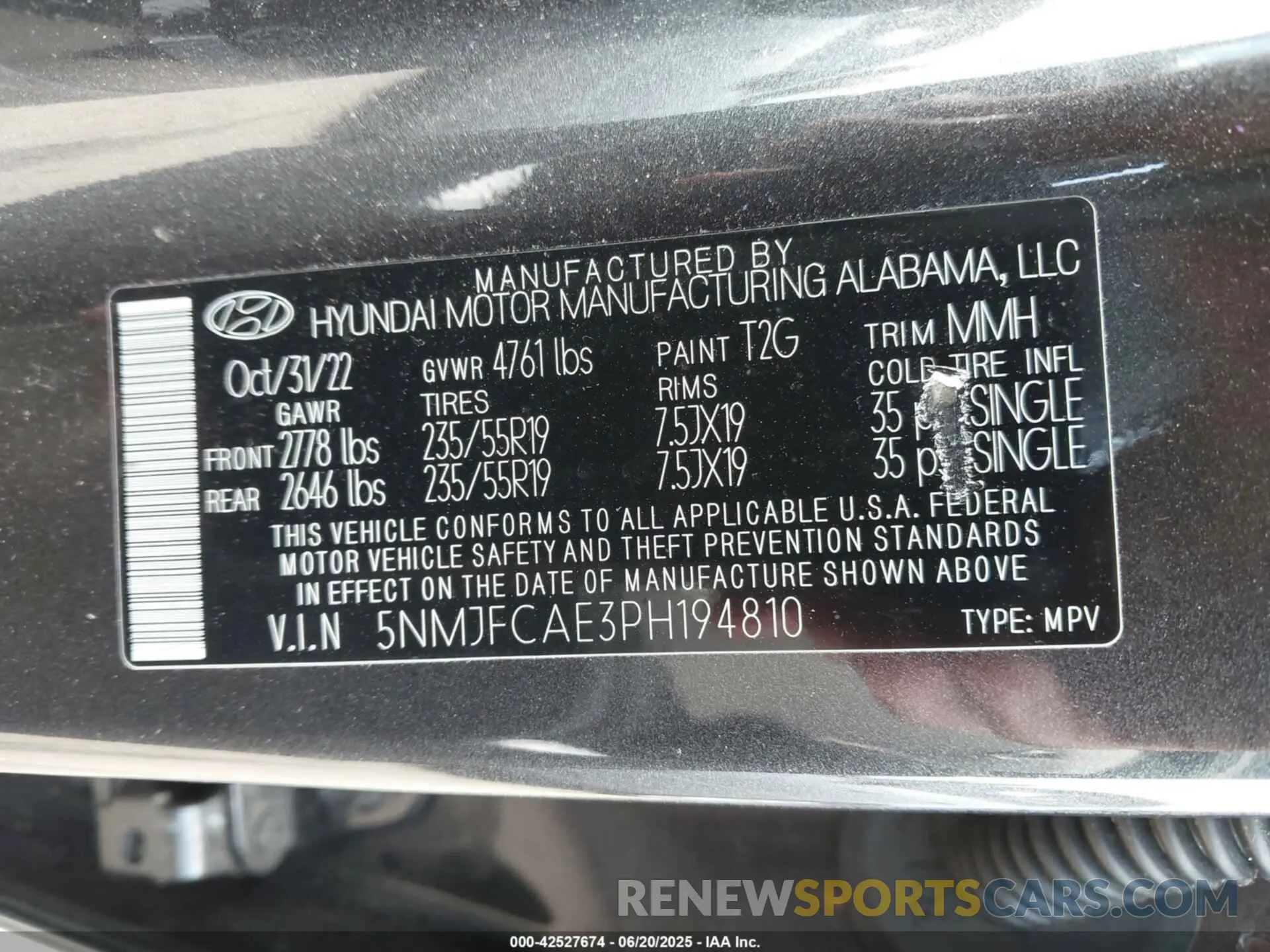 9 Photograph of a damaged car 5NMJFCAE3PH194810 HYUNDAI TUCSON 2023