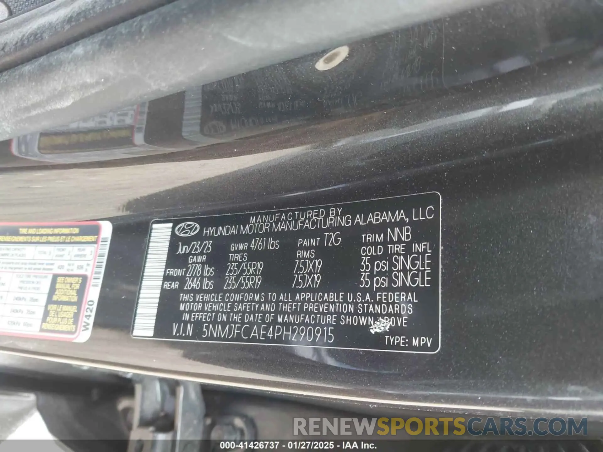 9 Фотография поврежденного автомобиля 5NMJFCAE4PH290915 HYUNDAI TUCSON 2023