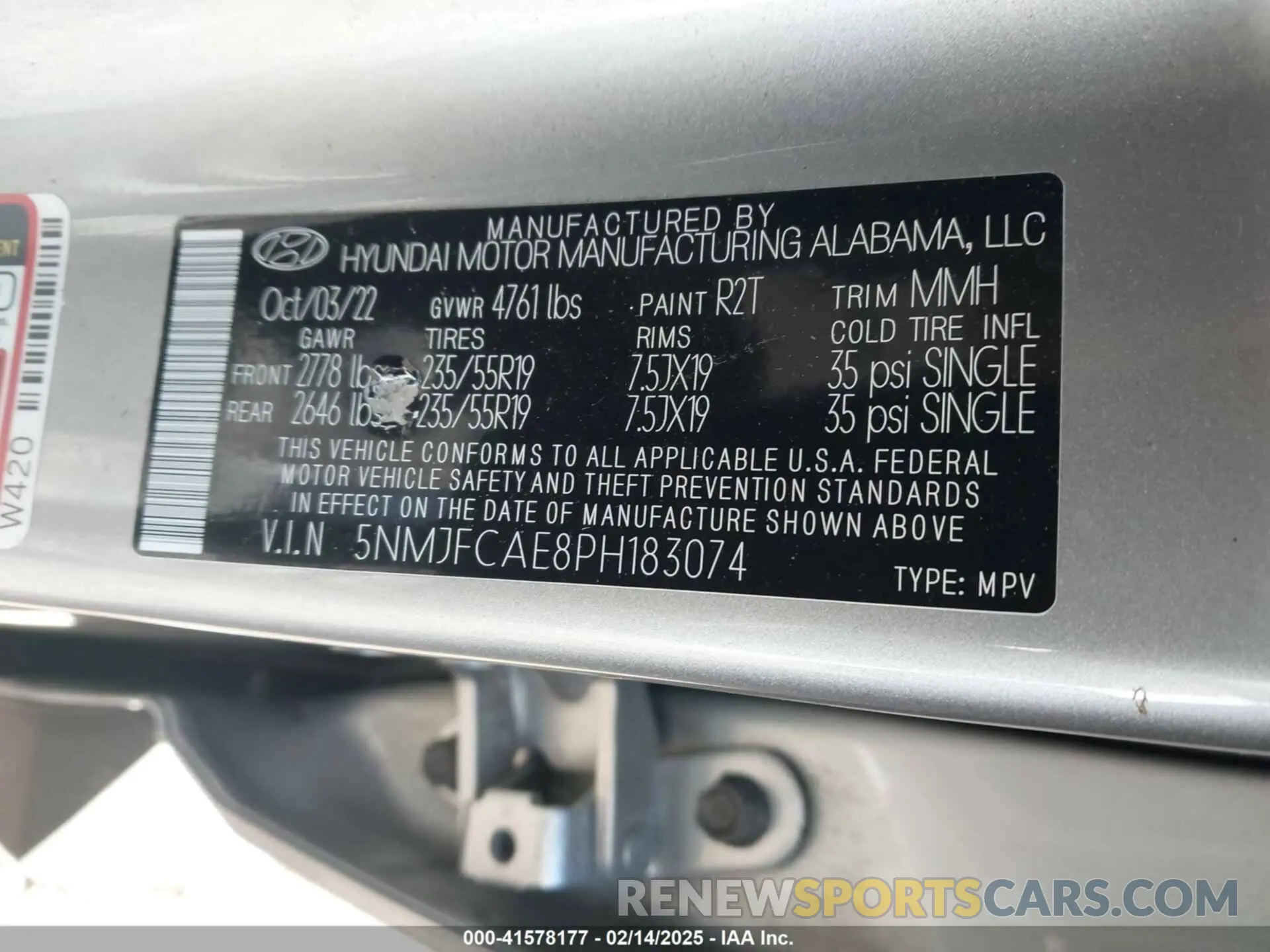 9 Фотография поврежденного автомобиля 5NMJFCAE8PH183074 HYUNDAI TUCSON 2023