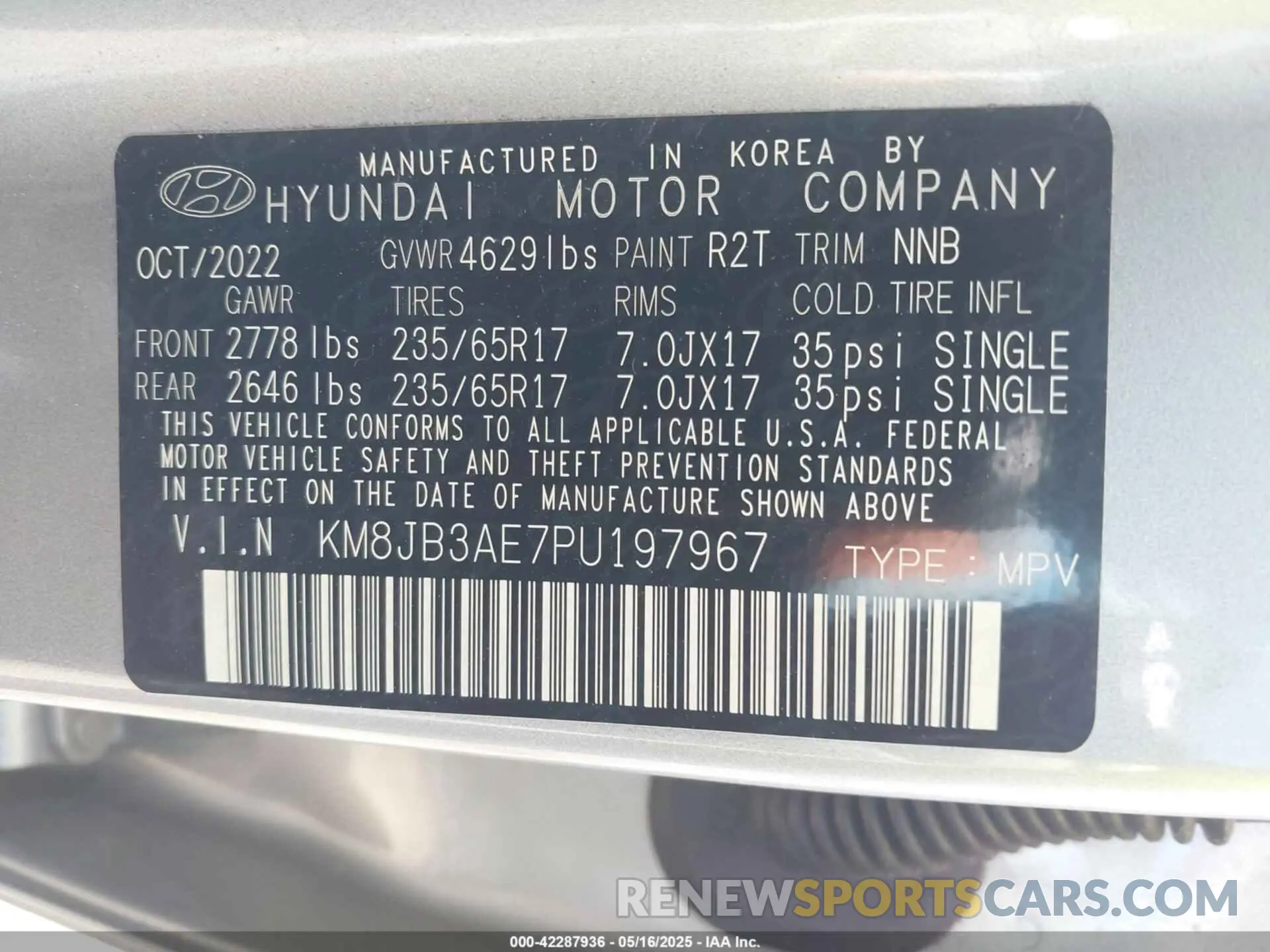 9 Photograph of a damaged car KM8JB3AE7PU197967 HYUNDAI TUCSON 2023