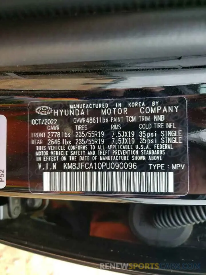 13 Фотография поврежденного автомобиля KM8JFCA10PU090096 HYUNDAI TUCSON 2023