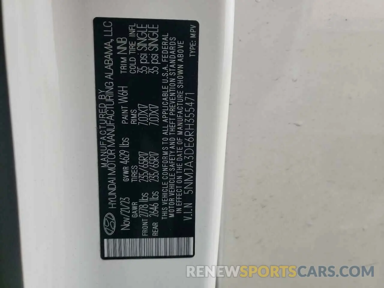 15 Фотография поврежденного автомобиля 5NMJA3DE6RH355471 HYUNDAI TUCSON 2024