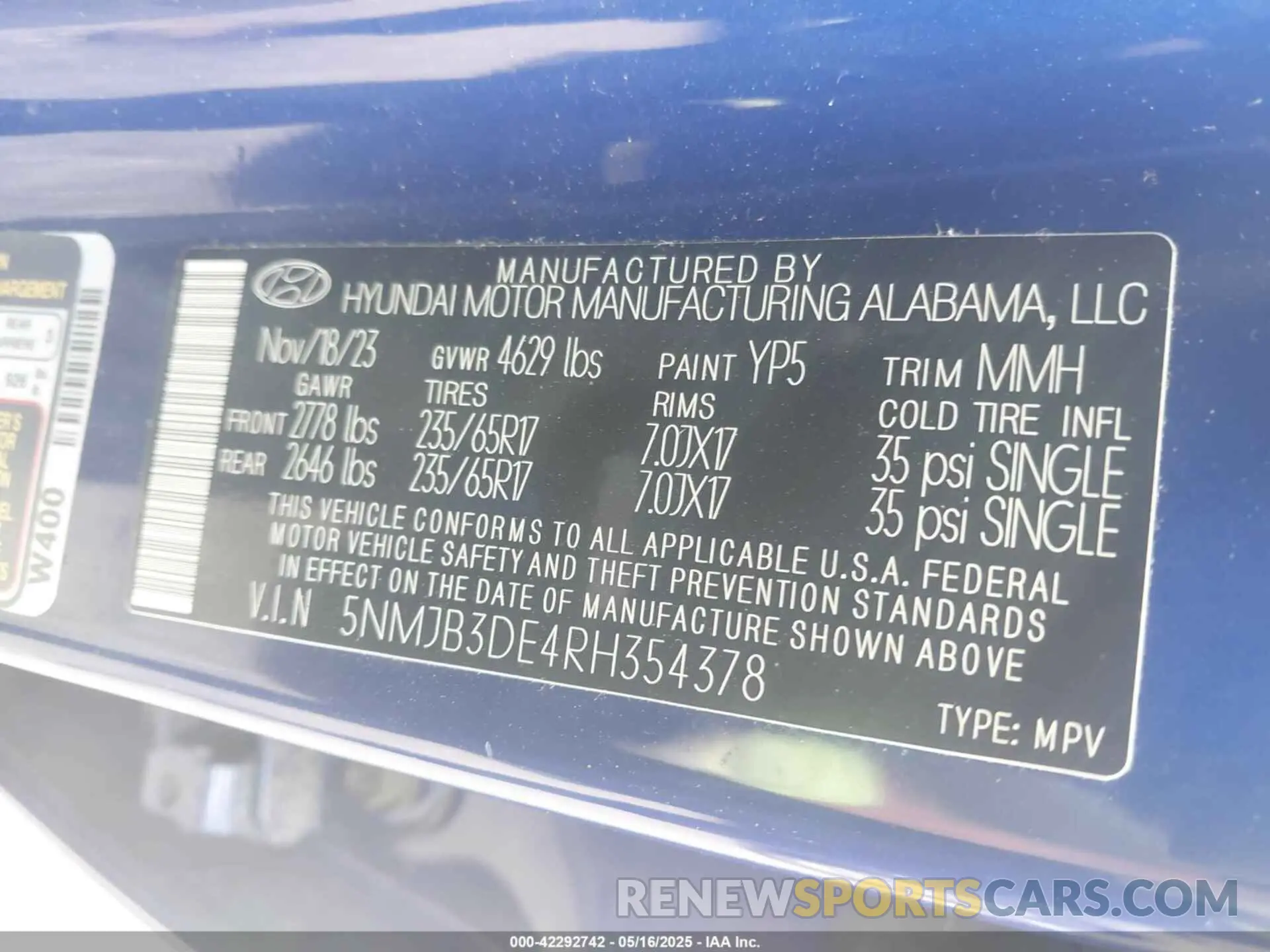 9 Photograph of a damaged car 5NMJB3DE4RH354378 HYUNDAI TUCSON 2024