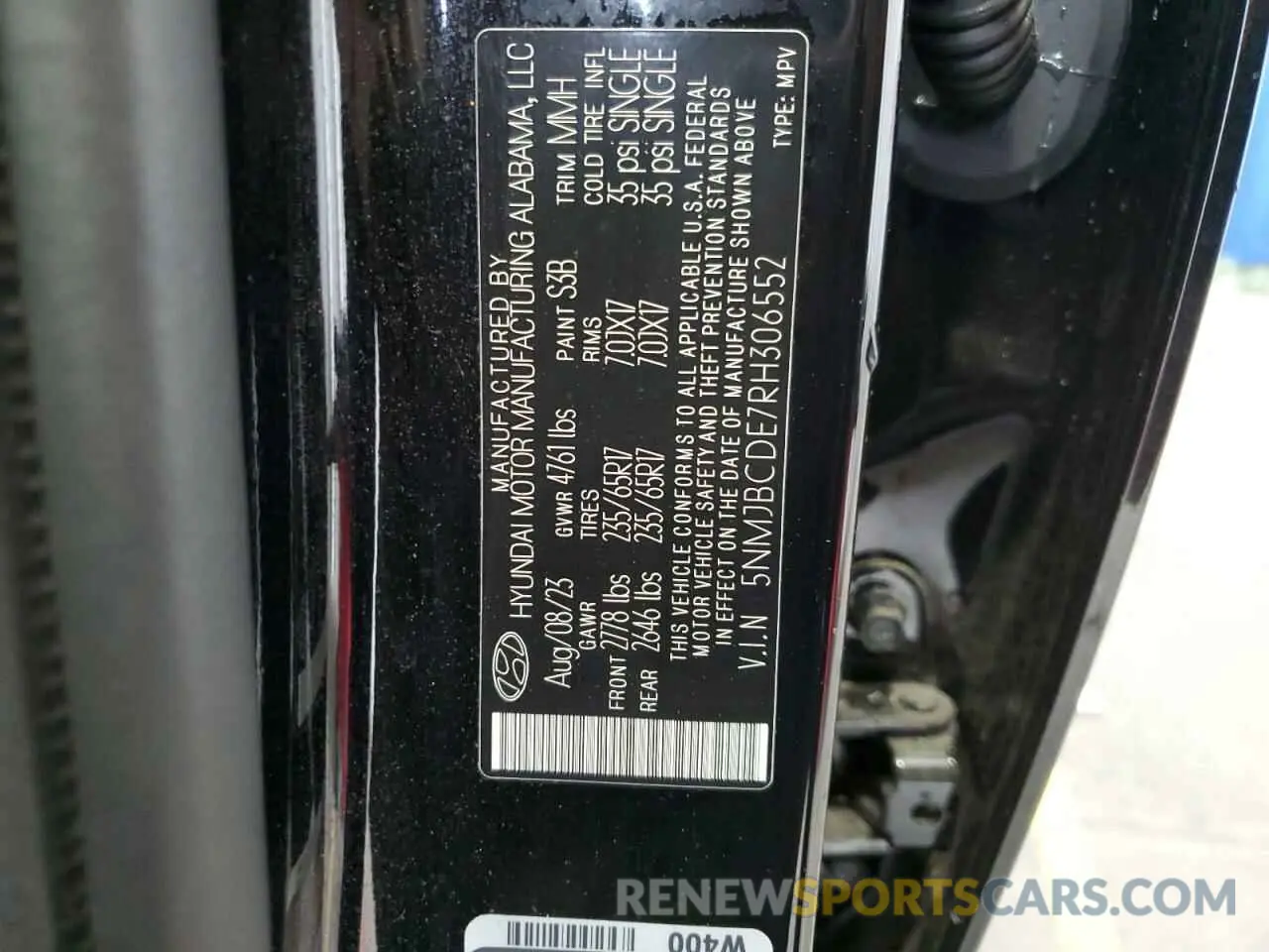 14 Фотография поврежденного автомобиля 5NMJBCDE7RH306552 HYUNDAI TUCSON 2024