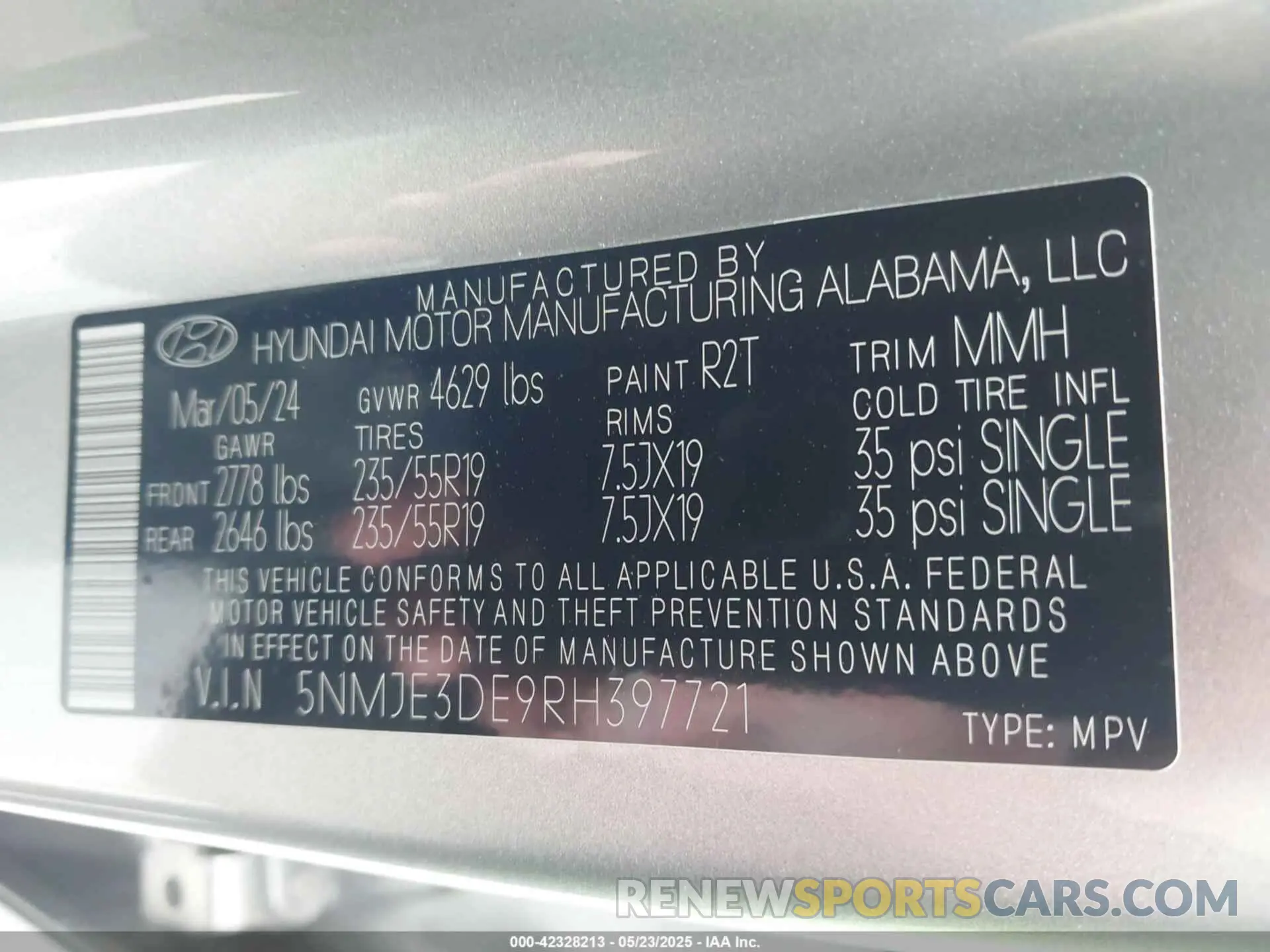9 Фотография поврежденного автомобиля 5NMJE3DE9RH397721 HYUNDAI TUCSON 2024