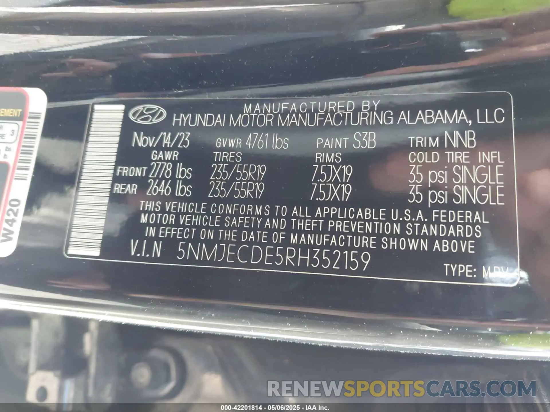 9 Фотография поврежденного автомобиля 5NMJECDE5RH352159 HYUNDAI TUCSON 2024