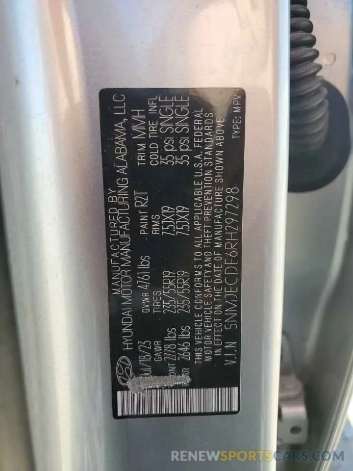 14 Фотография поврежденного автомобиля 5NMJECDE6RH297298 HYUNDAI TUCSON 2024