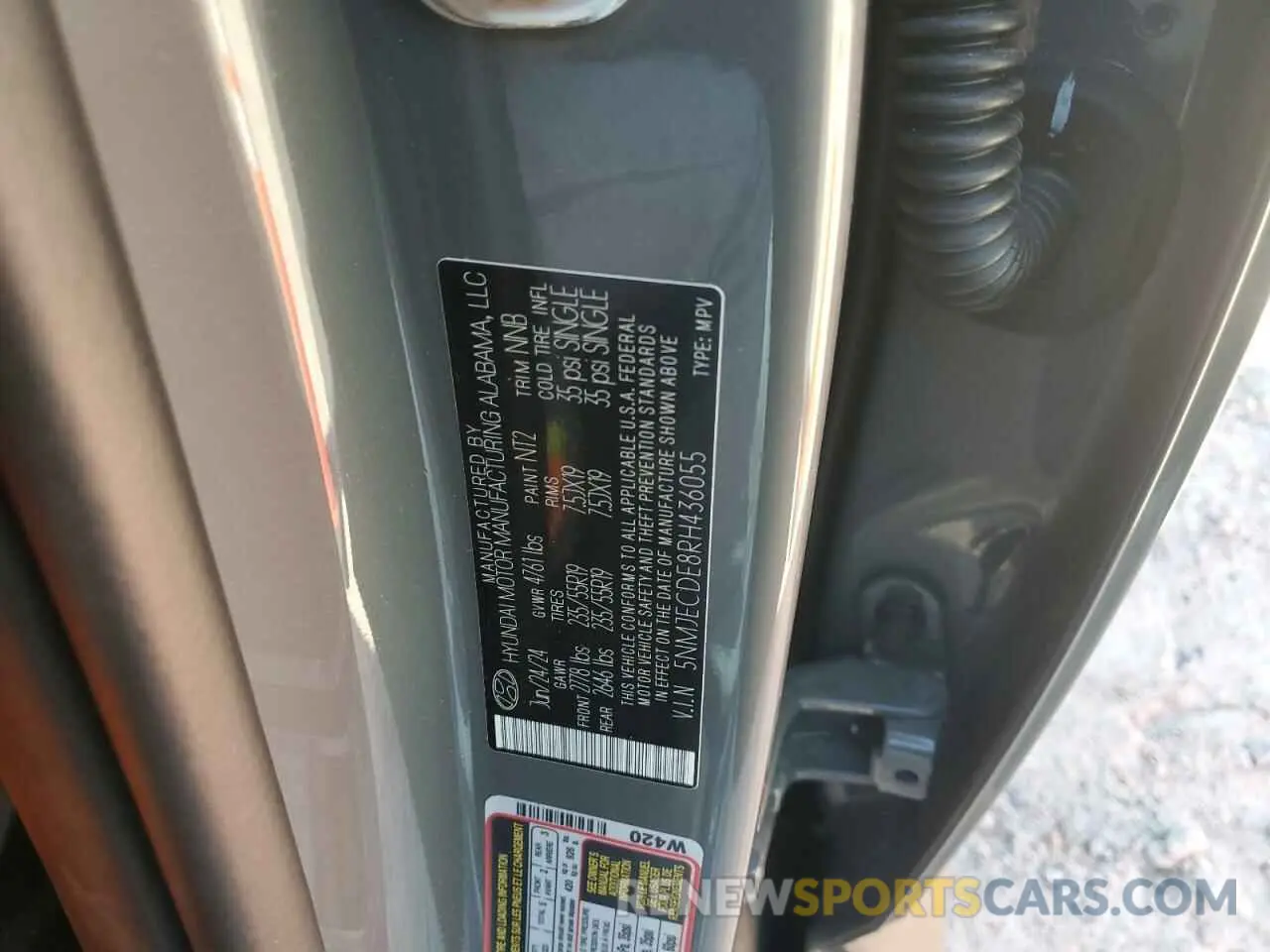 13 Photograph of a damaged car 5NMJECDE8RH436055 HYUNDAI TUCSON 2024
