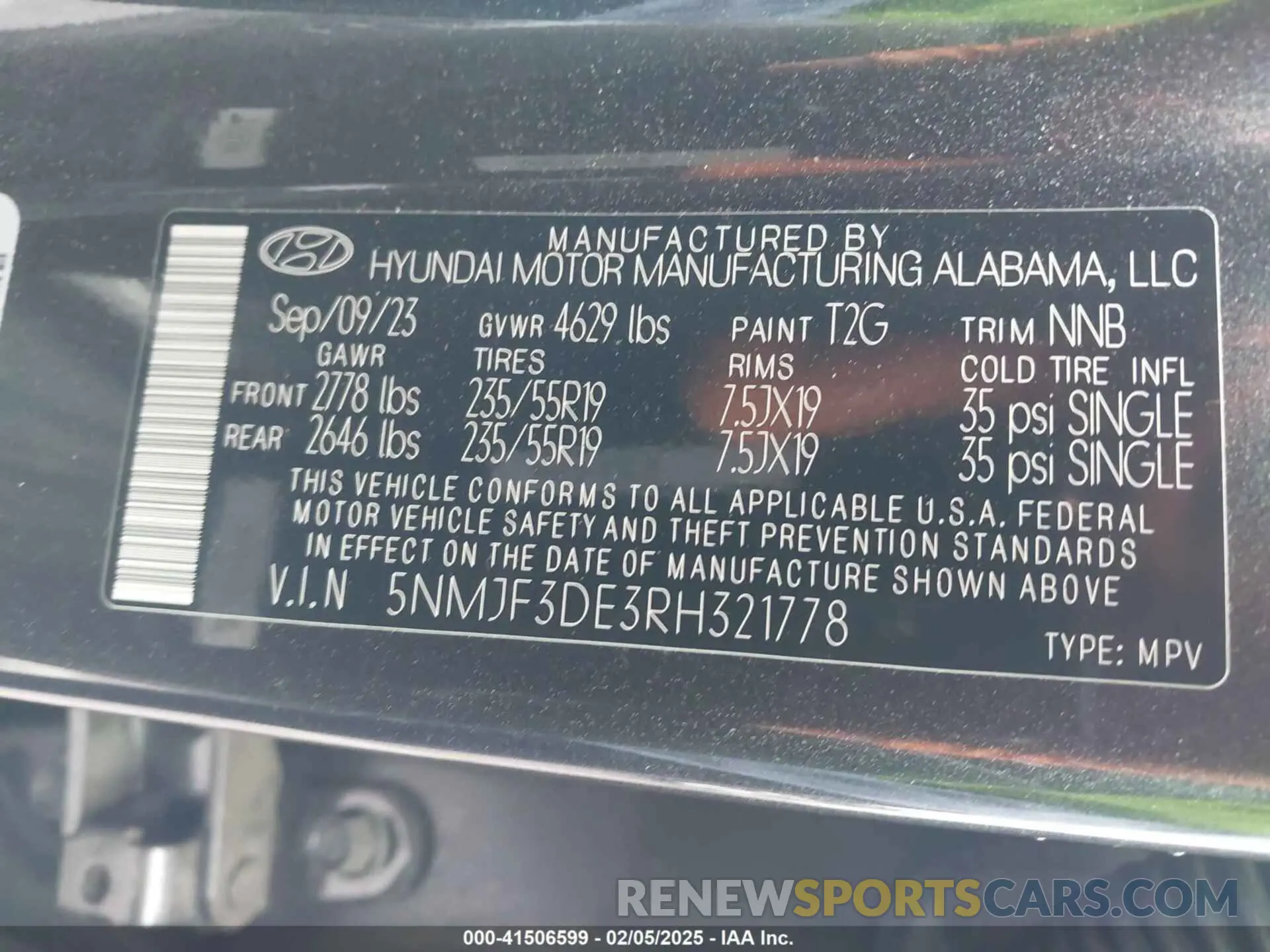 9 Photograph of a damaged car 5NMJF3DE3RH321778 HYUNDAI TUCSON 2024