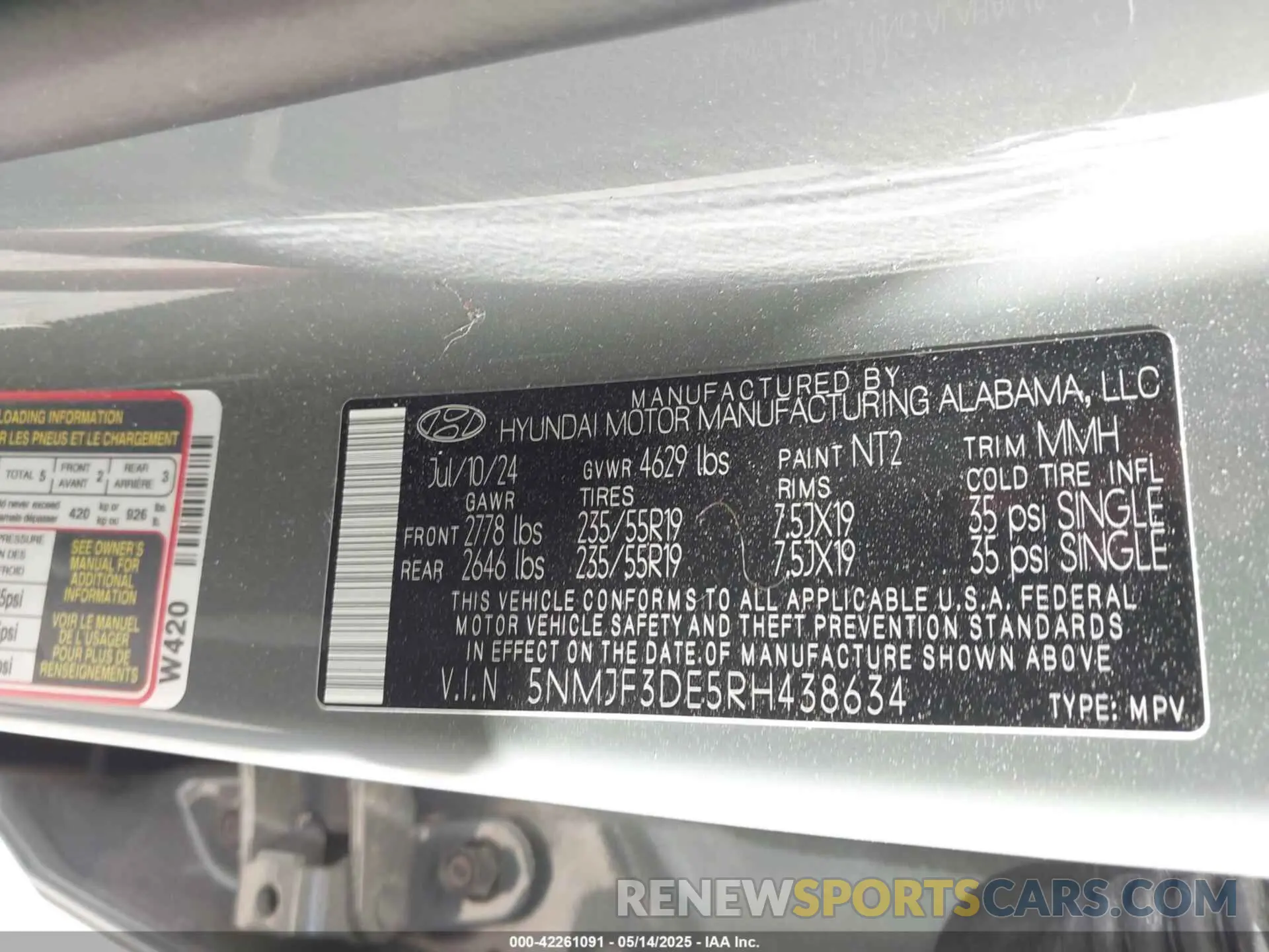 9 Photograph of a damaged car 5NMJF3DE5RH438634 HYUNDAI TUCSON 2024