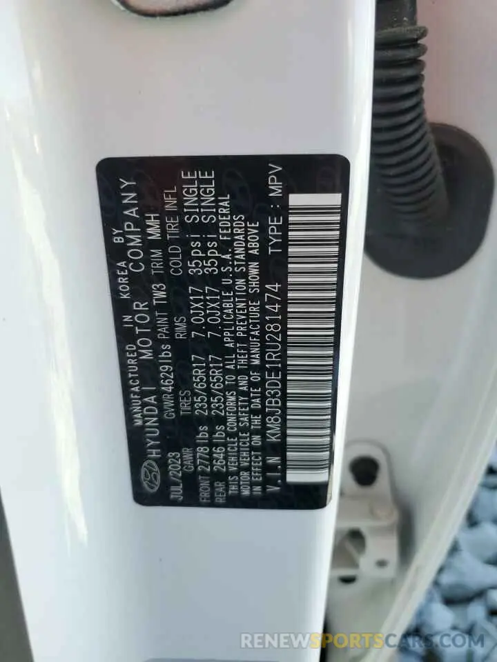16 Photograph of a damaged car KM8JB3DE1RU281474 HYUNDAI TUCSON 2024