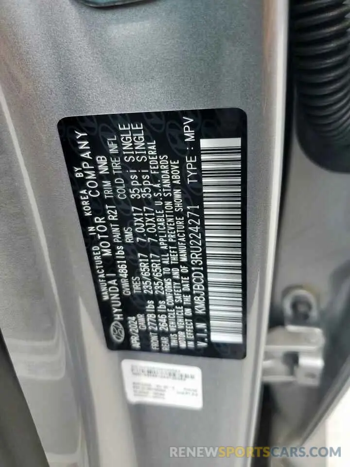 13 Photograph of a damaged car KM8JBCD13RU224271 HYUNDAI TUCSON 2024