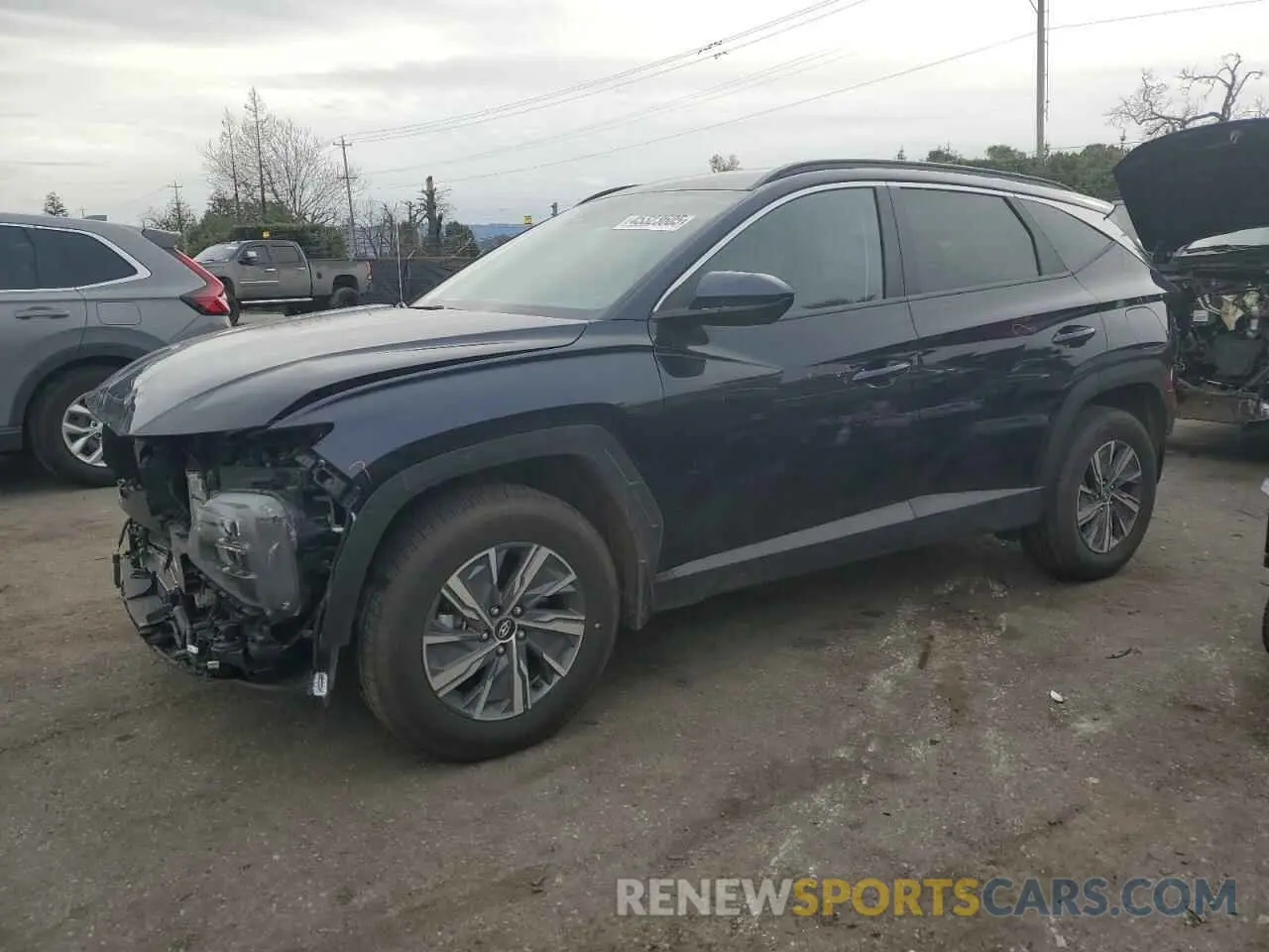1 Photograph of a damaged car KM8JBCD18RU145047 HYUNDAI TUCSON 2024