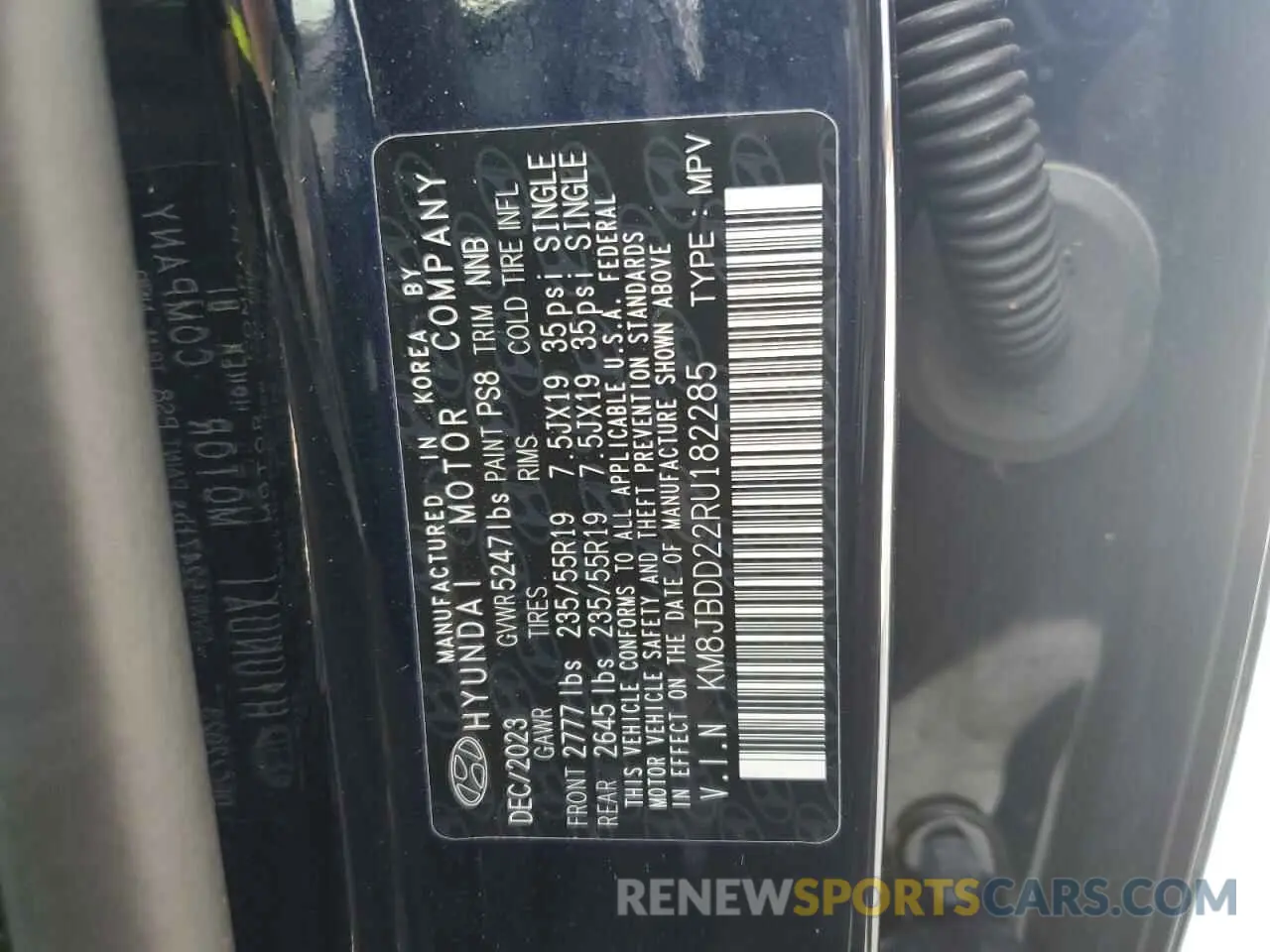 15 Photograph of a damaged car KM8JBDD22RU182285 HYUNDAI TUCSON 2024