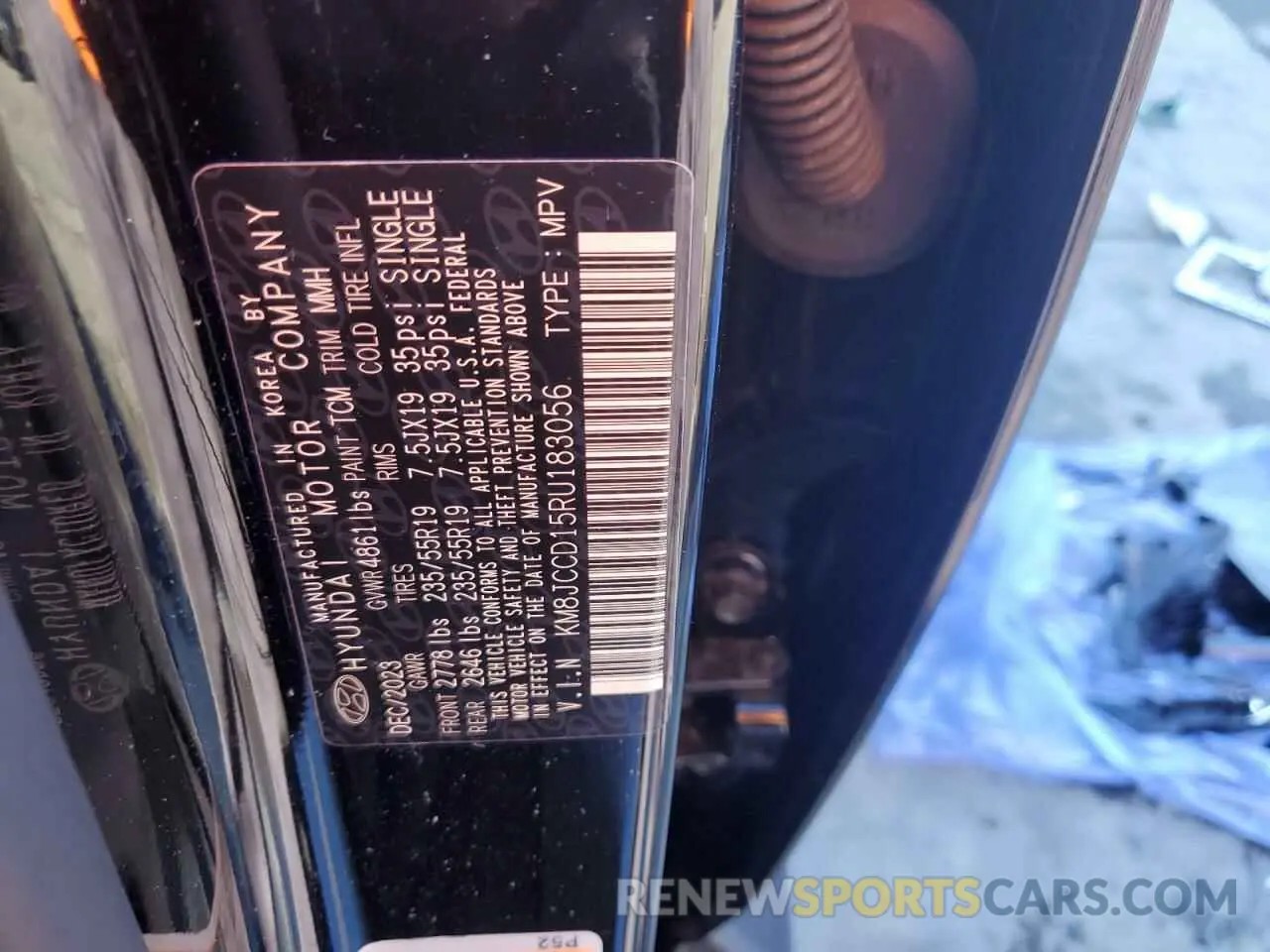 14 Фотография поврежденного автомобиля KM8JCCD15RU183056 HYUNDAI TUCSON 2024