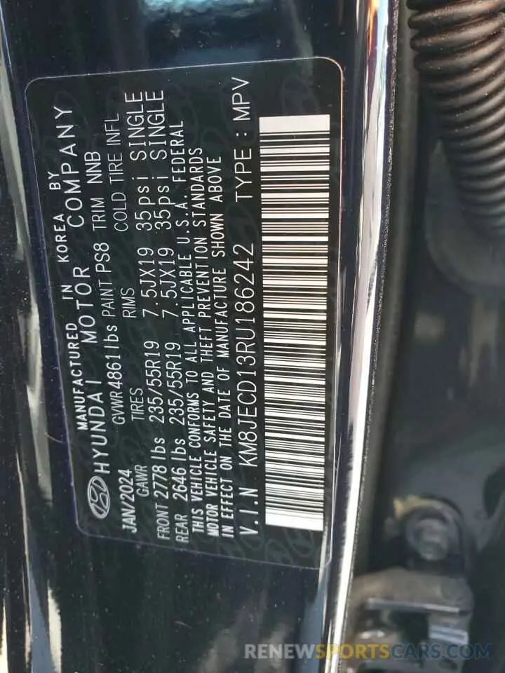 14 Фотография поврежденного автомобиля KM8JECD13RU186242 HYUNDAI TUCSON 2024