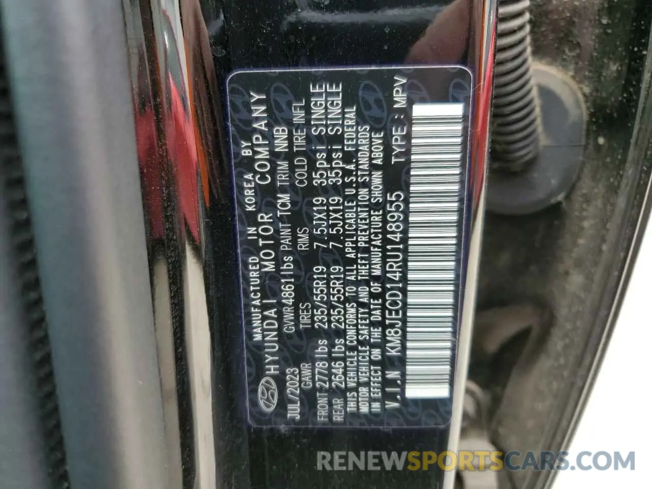 12 Photograph of a damaged car KM8JECD14RU148955 HYUNDAI TUCSON 2024