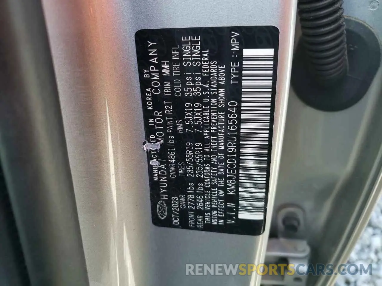 13 Photograph of a damaged car KM8JECD19RU165640 HYUNDAI TUCSON 2024