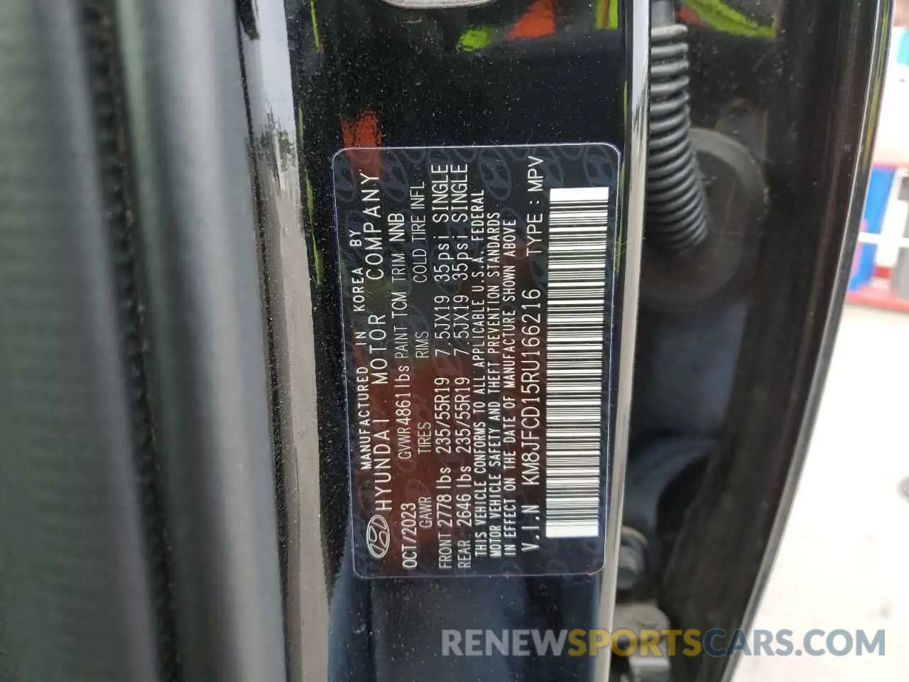 15 Photograph of a damaged car KM8JFCD15RU166216 HYUNDAI TUCSON 2024