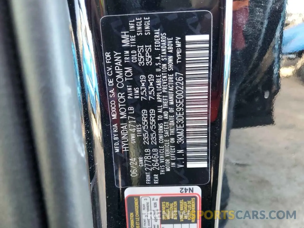 13 Фотография поврежденного автомобиля 3KMJE3DE9SE002267 HYUNDAI TUCSON 2025