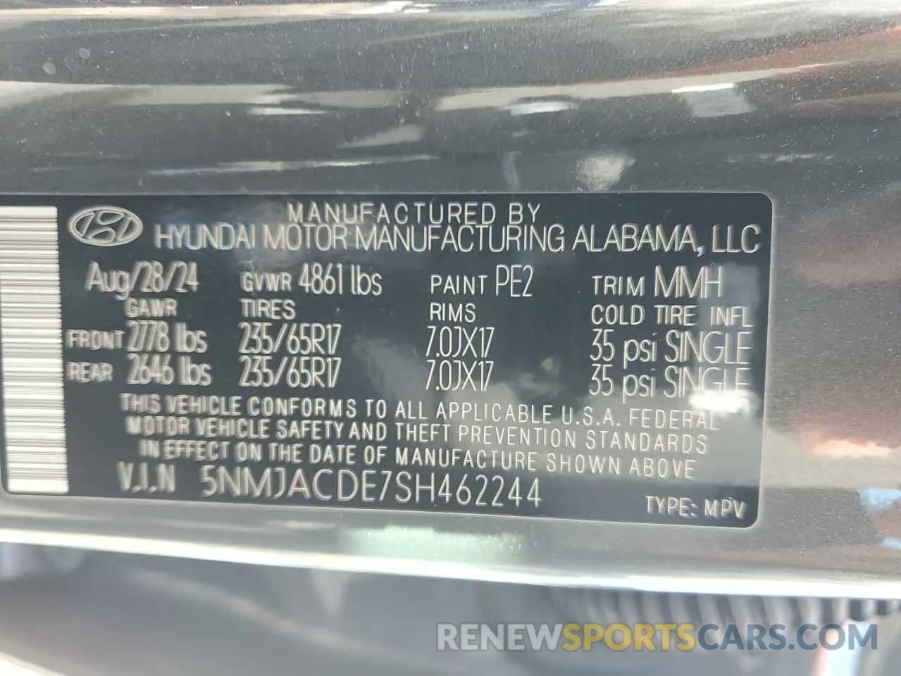 15 Photograph of a damaged car 5NMJACDE7SH462244 HYUNDAI TUCSON 2025