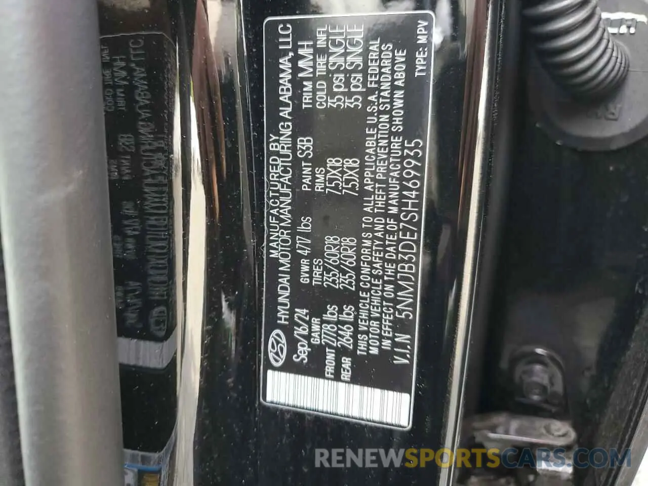 14 Photograph of a damaged car 5NMJB3DE7SH469935 HYUNDAI TUCSON 2025